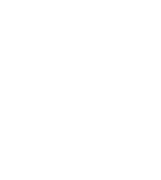 Logo abstrait en blanc représentant une forme géométrique symétrique avec des angles droits.